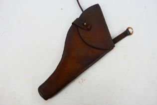 A World War One (WW1 / WWI) British army leather holster,