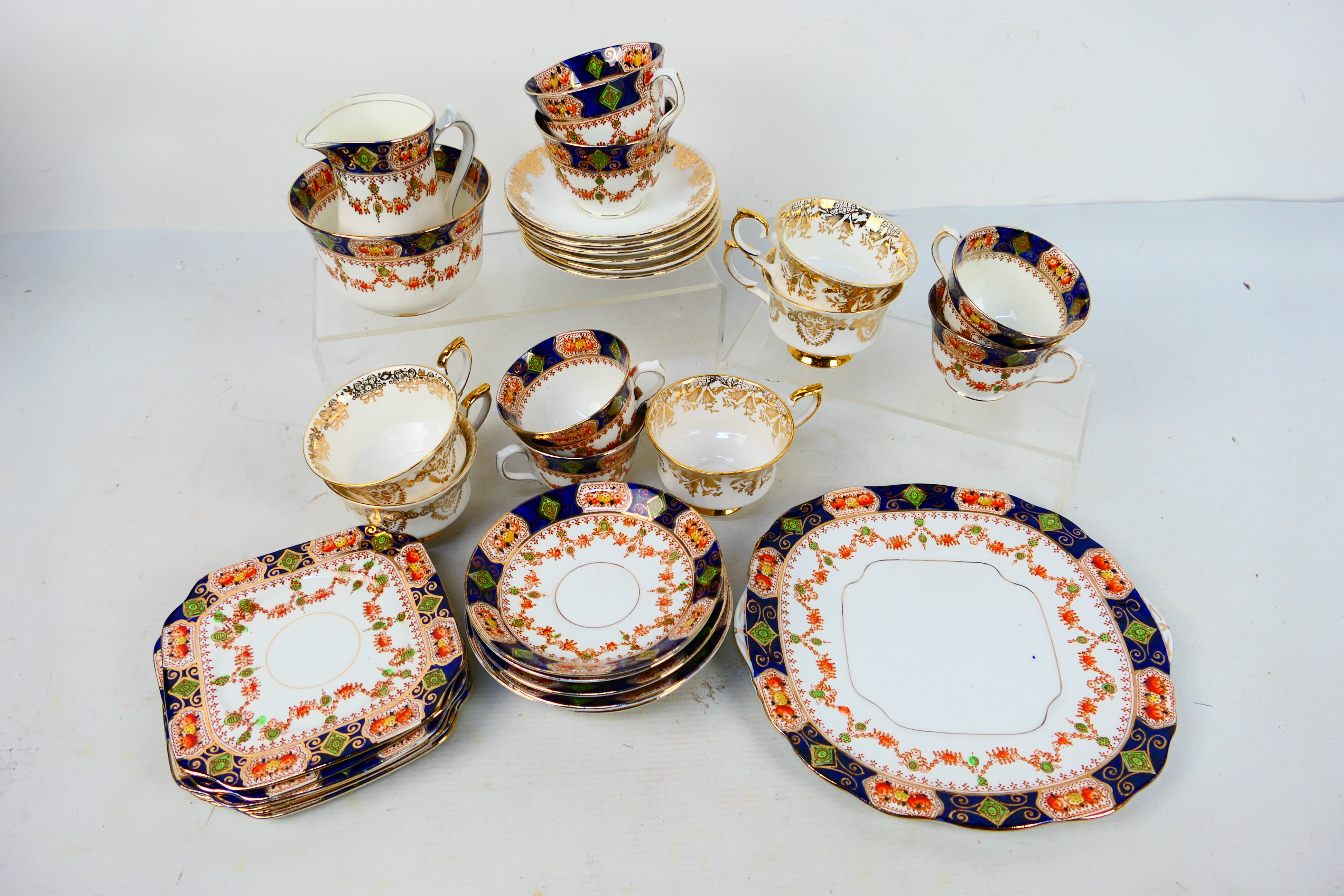 A collection of tea wares to include Paragon.