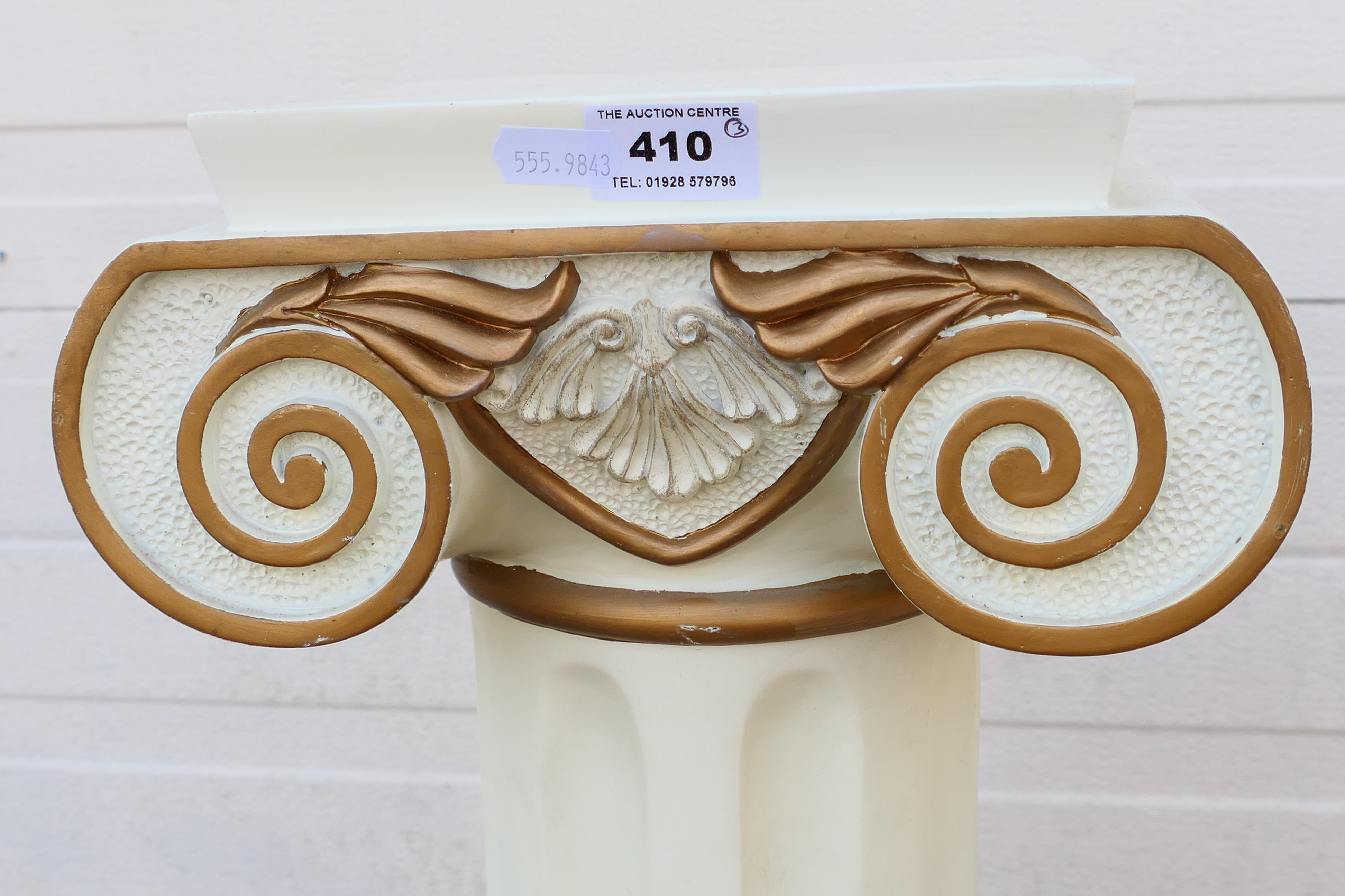 A decorative ceramic centrepiece, approximately 58 cm (l) and two jardiniere stands, - Image 4 of 4