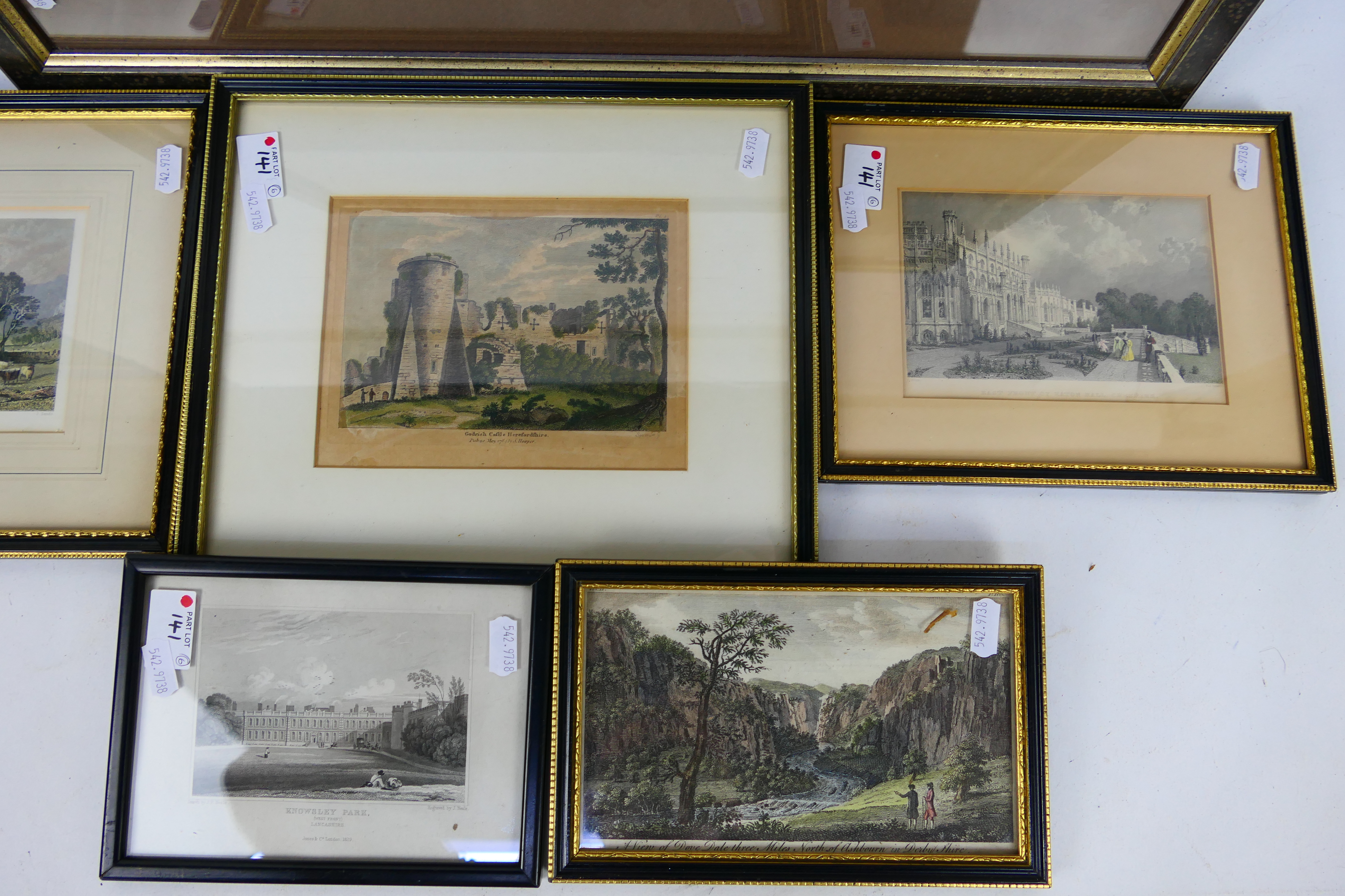 A collection of framed prints / etchings to include a hunting scene after G D Rowlandson. - Image 4 of 4