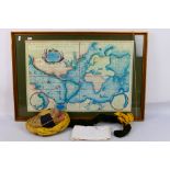 Lot to include a framed reproduction map