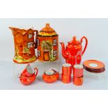 Lot to include Porlith orange lustre cof