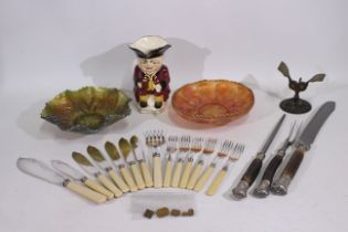 Lot to include a vintage carving set, ca