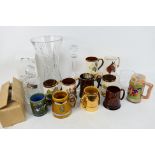 A mixed lot of ceramics and glassware. [