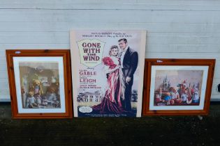 Two framed prints depicting Teddy bears