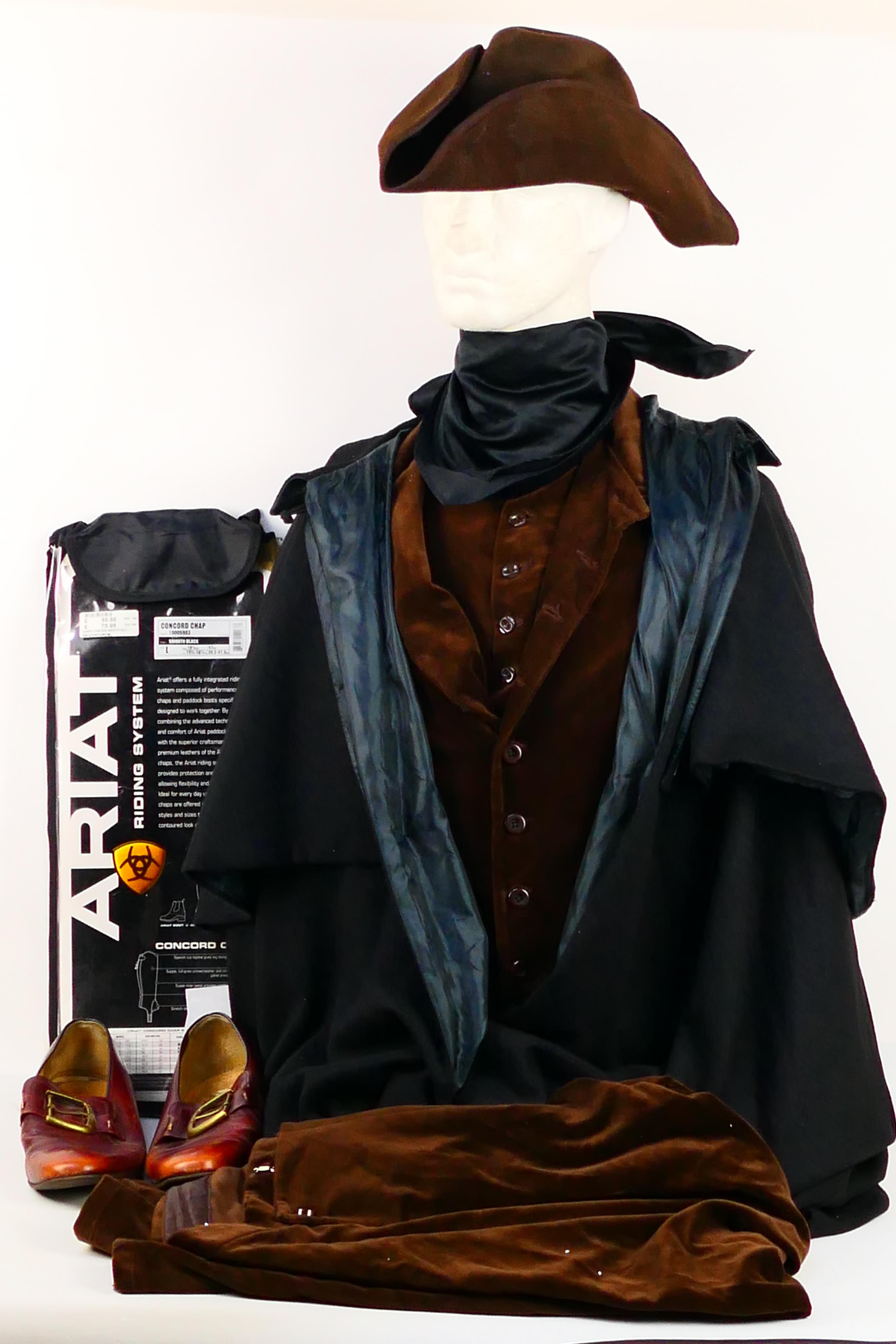Theatrical Costume - An 18th century style highwayman / Dick Turpin costume comprising trousers,