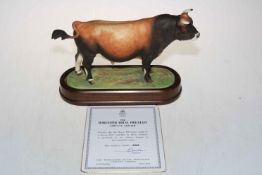 Royal Worcester Jersey bull figure by Doris Lindner, NO. 233.