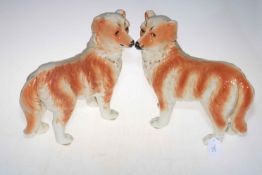 Pair of Staffordshire Standing Dogs,