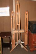 Three adjustable artists easels, two Rowney and one Windsor and Newton.