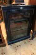 Victorian ebonised, satinwood inlaid and gilt mounted glazed door pier cabinet, 99.