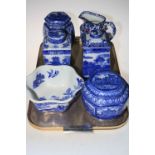 Maling Cetem ware bowl, four Ringtons caddies and chintz jug.