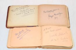 Two autograph books (predominantly full) dated 1917 and 1938;