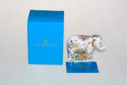 Royal Crown Derby 'Hari' elephant with box.
