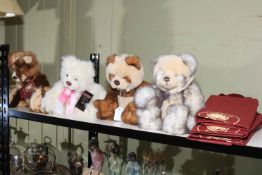 Four Charlie Bears including Teddy Bump and Anniversary Carol