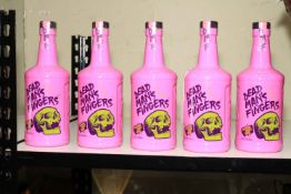 Five bottles of Dead Mans Fingers rum 70cl.