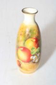 Royal Worcester 2491 painted fruit vases, signed Moseley and E Townsend.