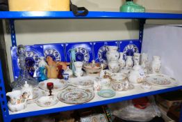 A collection of Aynsley cottage garden, Ringtons, glass etc.