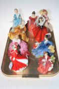 Nine Royal Doulton ladies including Karen, Victoria, Elyse, Yvonne etc.