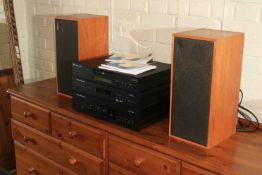 Cambridge audio stereo system with speakers.