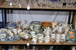 Collection of Victorian decorative porcelain, Carlton ware, oriental wares, commemorative cups etc.