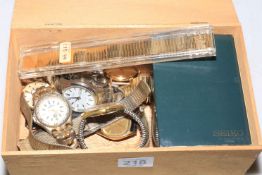 Box of wrist watches.