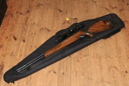TX200 MK2 air rifle with scope and bag.