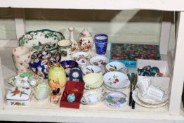 Decorative porcelain including Royal Worcester, Aynsley, Masons, Staffordshire enamels etc.