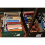 Two boxes of sales catalogues, antique guides etc.