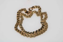 9 carat gold flat link necklace