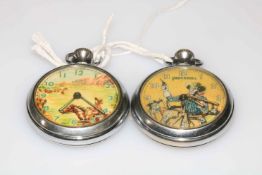 Ingersol 'Jeff Arnold' and Smiths moving cowboy novelty watches (2).