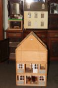 Two dolls houses with furnishings.