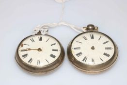 Two 19th Century silver pair case pocket watches.