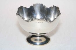 Silver rose bowl with shaped swag decorated rim, Birmingham 1916.