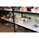 Collection of decorative porcelain, glasswares, part tea sets, etc.