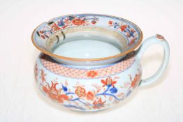 18th Century Chinese floral Imari decorated chamber pot.
