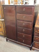 Stag Minstrel six drawer combination Gents wardrobe, 126cm by 96.5cm by 59cm.