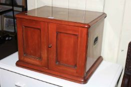 Victorian mahogany collectors chest having two doors,
