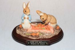 Beswick tableau 'Peter and Benjamin Picking up Onions' limited edition figurine with COA and box.