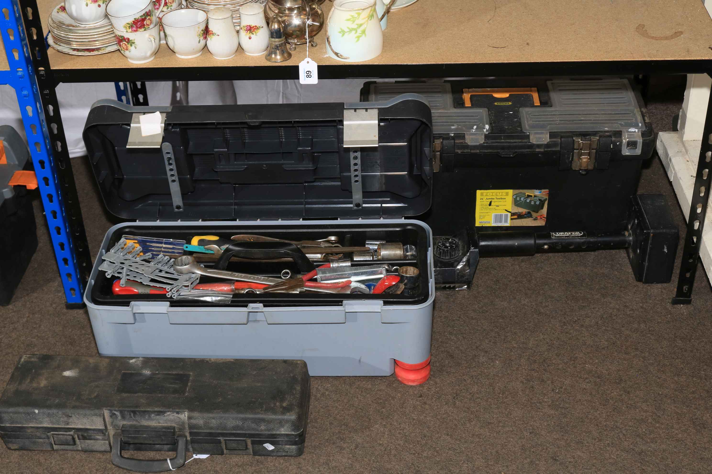 Large collection of tools, cantilever tool boxes, etc. - Image 2 of 3