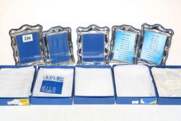 Collection of five rectangular frames.