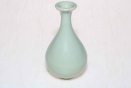 Small Chinese Celadon bottle vase, 13.5cm.