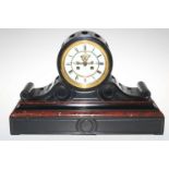 Victorian slate mantel clock, 50cm by 32cm.