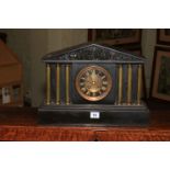 Victorian slate mantel clock.