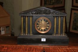 Victorian slate mantel clock.