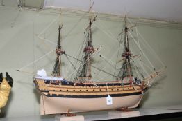 Model ship 'HMS Victory' by Heller.
