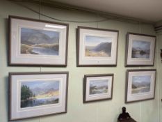 Peter Shutt, Lake District, six pastels, all signed lower right, five 23.