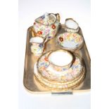Hammersley Queen Anne tableware including teapot, sugar, cream, plates and bowls (14).