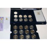 Royal Mint Queen Elizabeth II Golden Jubilee collection silver proof coins with COAs (9) and QEII