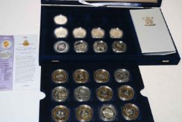 Royal Mint Queen Elizabeth II Golden Jubilee collection silver proof coins with COAs (9) and QEII