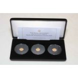 Jubilee Mint - The Royal Milestones Solid Gold Proof Quarter Sovereign Collection in box with COA.